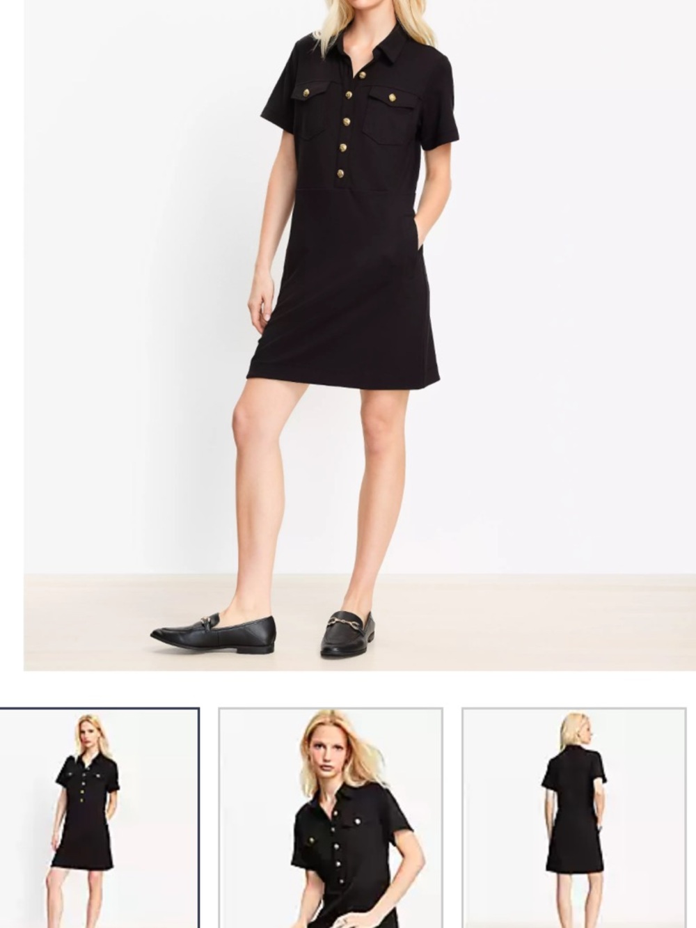 New LOFT Ponte Black Dress